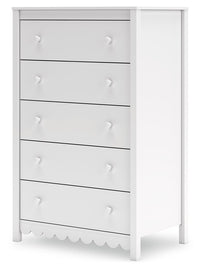 Hallityn - Five Drawer Chest - White