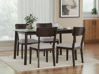 Mallenette - Dining Room Table Set (Set of 5) - Merlot