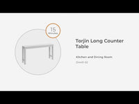Torjin - Long Counter Table - Dark Brown
