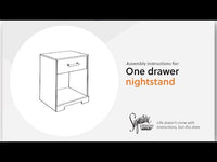Shawburn - One Drawer Night Stand - Open Cubby - White / Black / Gray