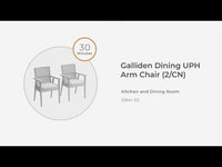 Galliden - Dining Upholstered Arm Chair (Set of 2) - Black